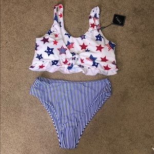 ZAFUL Swimsuit Set American Flag/4th of July